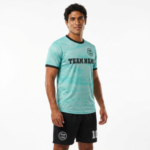 Camisetas de Fútbol Reversibles para Hombre, Estampadas, de Manga Corta, de Poliéster, Antibacterianas, Transpirables, de Secado Rápido, para Entrenamiento Deportivo - Product Image 2