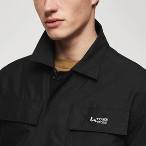 Custom Embroidery Logo <b>Men</b> Plain Dyed <b>Jacket</b> <b>Long</b> Sleeve Stand Collar <b>Men</b> Polyester <b>Jackets</b> Latest Design <b>Men</b> <b>Jackets</b> - Product Image 5