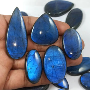 อัญมณีเจียระไนแบบลาบราดอไรต์ธรรมชาติทำด้วยมือทรงหลังเบี้ยกึ่งมีค่าทำด้วยมือจำนวนมาก - Product Image 6