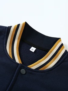 High Quality <b>Men</b> <b>Summer</b> Varsity <b>Jacket</b> 100% Cotton Eco-Friendly Breathable High Street Style Lightweight Casual Streetwear OEM - Product Image 2