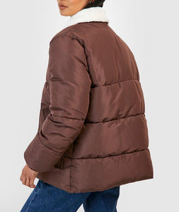 Manteau matelassé léger en coton, design tendance, impression de logo personnalisée, hiver, luxe, grande taille, uni, pour femme - Product Image 2