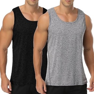 เสื้อกล้ามออกกำลังกายผู้ชาย ผ้าโพลีเอสเตอร์ถักทอ 100% แบบเรียบ แห้งเร็ว เป็นมิตรกับสิ่งแวดล้อม ระบายอากาศได้ดี เหมาะสำหรับฟิตเนสและเพาะกาย - Product Image 5