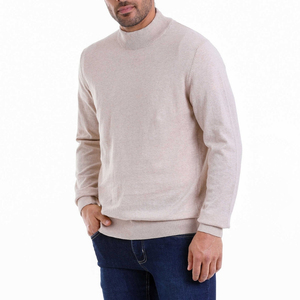 <b>Men</b> Mock Neck <b>T</b>-<b>Shirt</b> Oversized High Collar 100% Cotton Fleece <b>Thermal</b> Breathable Inner Wear <b>for</b> Cold Weather - Product Image 1