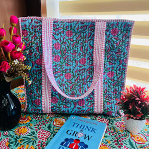 Bolsa de Mano Acolchada 100% Algodón Ecológica, Reutilizable, Diseño Duradero, Logotipo Personalizable, Cierre de Cremallera, Asa Larga - Product Image 1