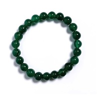 Bracelet en Jade Vert de Qualité Supérieure pour la Guérison par le Feng Shui, Perles de Cristal Polies, Pierre Précieuse de Collection, Cadeau Idéal