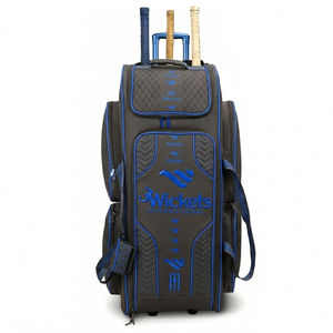 Heavy Duty Cricket Kit Bag Spacious Sports Gear <b>Backpack</b> with Bat Holder Shoe Compartment and <b>Wheels</b> - Product Image 1