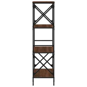 Librería de madera de ingeniería y metal en color roble marrón medio - Product Image 5