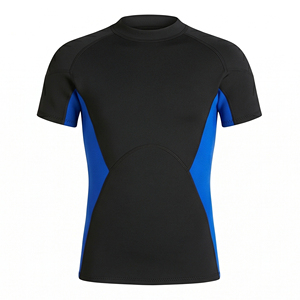 Combinaison de plongée courte pour homme |   Combinaison de surf à manches courtes en néoprène de 2 mm |   Conception à blocs de couleurs avec fermeture éclair au dos |   Fournisseur en gros - Product Image 3