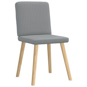 2 pz sedie da pranzo in tessuto grigio chiaro - Product Image 3