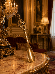 Luxury Vintage Brass Shoehorn with Decorative Handle Long Metal Shoe Horn for Home Hotel Gift Collection - Product Image 1