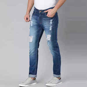 Fabricante Mayorista de Jeans de Mezclilla Rectos y Elegantes para Hombre, Pantalones de Mezclilla Elásticos de Corte Ajustado para Uso Diario - Product Image 3
