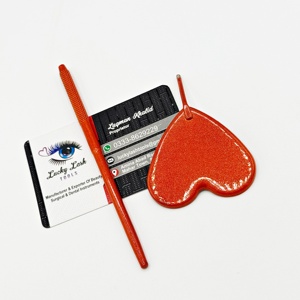 Espejo de pestañas con mango de acero inoxidable, herramientas de pestañas postizas extraíbles, espejo de maquillaje de belleza, espejos de extensión de pestañas en forma de corazón - Product Image 5