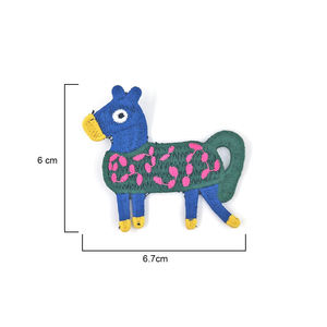 Fashion <b>Animal</b> Horse 3D Sew-On Embroidery Patch with <b>Canvas</b> Fabric for Garments and Hats - Product Image 5