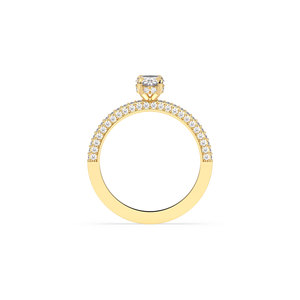 Bague de fiançailles solitaire REYES avec diamant de laboratoire HPHT CVD de 1,41 carat, taille ovale, en or massif 14 carats plaqué rhodium. - Product Image 5