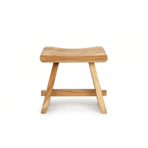 Tabouret en bois de teck, design minimaliste, finition naturelle, mobilier moderne pour salon - Product Image 1