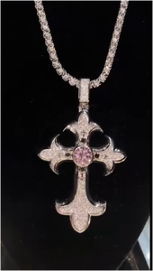 Joyería de Moda Hip Hop, Colgante de Plata 925 con Moissanita VVS D, Dijes para Hombre y Mujer, Colgante de Cruz con Moissanita Brillante - Product Image 2