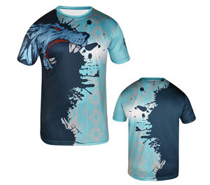 Camiseta Sublimada de Diseño Personalizado para Hombre, Secado Rápido, Poliéster/Algodón, Ecológica, Manga Corta, Ropa Deportiva Transpirable - Product Image 1