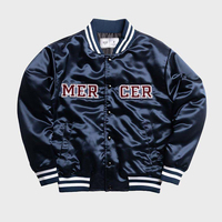 Blouson Bomber Satin 100% Polyester Homme Femme – Ensemble Blouson Bomber Varsity Haute Qualité pour Homme avec Patchwork
