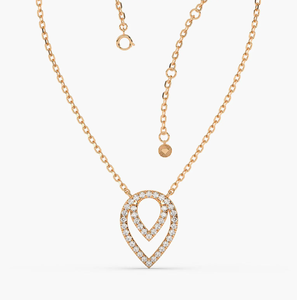 Pendentif moderne en or 14 carats avec diamant créé en laboratoire pour un usage quotidien - Product Image 3