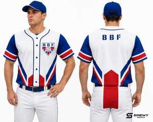SINEWY SPORTS Baseball Jersey Unisex Short Sleeve Heat-Transfer Printed Moisture-Wicking Polyester Regular Fit Custom Team Name - Product Image 6