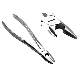 Instruments chirurgicaux dentaires réutilisables de haute qualité, forceps d'extraction des molaires supérieures à manche droit, manuel, double face, Shuja Surgico - Product Image 5