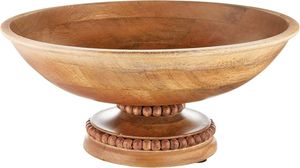 Bol sur piétement en bois artisanal, bol décoratif, bol à fruits en bois massif, décoration pour la maison et la table, Craftera Exports - Product Image 3