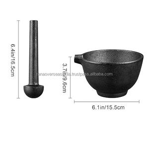 Juego de Mortero y Pilón de Hierro Fundido de Alta Resistencia para Moler Hierbas, Especias, Semillas y Condimentos - Product Image 3