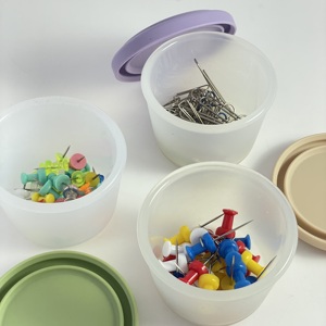 Round Clear Silicone Food Storage Containers, Reusable Multi-Purpose Snack,Sauce & Meal Prep <b>Boxes</b>, Microwave/Dishwasher/Freezer - Product Image 4