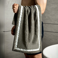 High-end Household New Antibacterial Thick Coral Fleece Ribbon Towel Men's Face Towel