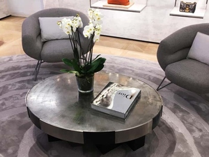 Table basse en laiton best-seller, style moderne et luxueux, avec incrustation de pierre, table de cocktail en quartz et laiton de qualité supérieure - Product Image 3