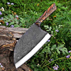 Cuchillo de Cocina Artesanal de Acero al Carbono para Chef y Carnicero, Hoja Fija, Mango de Madera, Funda de Cuero, Venta al por Mayor, Proveedor a Granel, Directo de Fábrica - Product Image 6