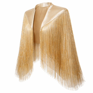 Cape à franges dorées sur mesure, directement de l'usine, pour vestes de mariage - Fabricant OEM en gros - Product Image 3