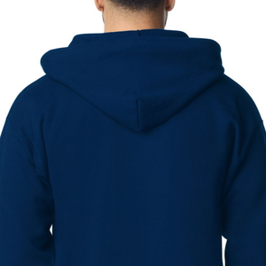 Sudadera con Capucha Completa con Cremallera para Adulto, Color Azul Marino, Chaqueta con Capucha de Mezcla de Algodón Premium, Ropa Deportiva Casual con Logotipo Personalizado para Hombre - Product Image 6