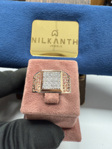 Gold Plated <b>Ring</b> <b>For</b> <b>Men</b> Luxury Synthetic Diamond IGI Certified E Color Round Brilliant Cut 10k 14k 18k Purity Gift - Product Image 1