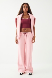 Pantalon de survêtement large OEM en polyester et coton, coupe décontractée, imprimé DTG, style streetwear personnalisé pour femme - Product Image 6