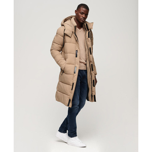 Blouson matelassé classique pour homme, chaud et isolant, avec fermeture éclair frontale, design soigné, coupe confortable pour l'hiver, les voyages en extérieur et le style décontracté. - Product Image 1