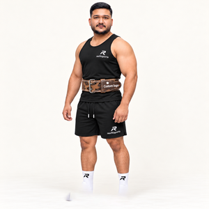 Cinturón de Gimnasio Profesional de Cuero de Doble Hebilla para Entrenamiento de Fuerza, Soporte para Ejercicio, Venta al por Mayor, Proveedor de Fábrica, Duradero, OEM para Hombre - Product Image 1