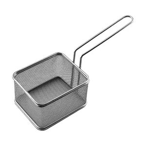 Bold Blossom Stainless Steel Kitchen Cooking Draining Strainer Mesh <b>Wire</b> French Fry Chips <b>Baskets</b> Net Dishwasher Safe Tools - Product Image 1