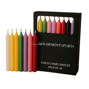 Ensemble de carillons arc-en-ciel faits à la main – Bougies en cire de haute qualité de 4 pouces pour des cadeaux de luxe - Product Image 4