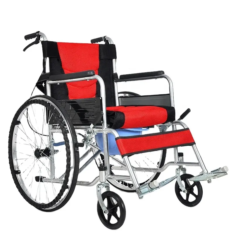 Rehabilitation Equipment Disabled/Handicapped Elderly Manual Wheelchair 7" solid front wheel more comfortable-BZ-M02