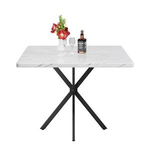 Mid Century Modern <b>Square</b> Dining <b>Table</b> for 4-6 People <b>Kitchen</b> Dining Room or Office Multifunctional Coffee <b>Table</b> - Product Image 1