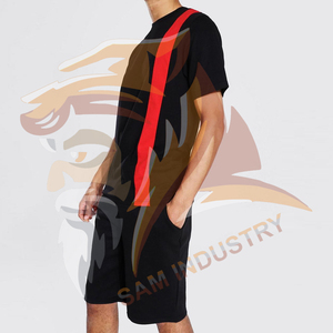 Hot Sale New Arrival Men Summer Knitted Short Sleeve T Shirts and Shorts <b>Twin</b> <b>Set</b> Contrast Color Breathable Men <b>Twin</b> <b>Set</b> - Product Image 3