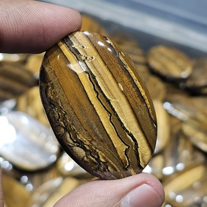Lote de cabujones de ojo de tigre amarillo natural al por mayor, lote de piedras preciosas de ojo de tigre para la fabricación de joyas - Product Image 4