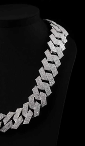 Collier chaîne cubaine Moissanite Iced Out, bijoux de luxe Hip Hop pavés, chaîne éclatante pour hommes et femmes - Product Image 2