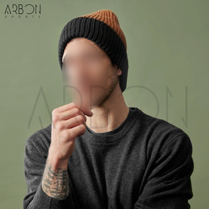 Nouveaux bonnets unisexes tendance, épais, chauds et élégants, à deux tons, côtelés, de qualité supérieure, pour les occasions décontractées et le sport. - Product Image 4