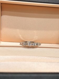 Moissanite Oval Cut Diamond Promise Half Band <b>Ring</b> For Women's original 925 Silver For Wedding Surprise Gift For Lovers - Product Image 3