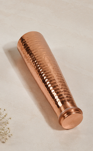 <b>Copper</b> Water Bottle Hammered Finish <b>Screw</b>-On Lid Reusable Metal Travel Bottle Vintage Style for Adults Hiking Camping - Product Image 5
