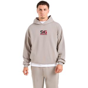 Handgefertigter Übergroßer Hoodie Unisex Schwergewichtiger Pullover Sweatshirt Locker Sitzend Lässige Streetwear Kapuzenoberteil mit Individuellem Logo OEM ODM - Product Image 1
