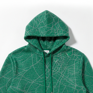 Sudadera con Capucha Personalizada con Logotipo de Araña, 65% Poliéster, 35% Algodón, Forro Polar Grueso, Estilo Vintage, Unisex, Conjunto Deportivo de Invierno - Product Image 4