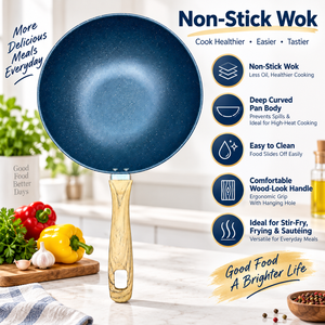 กระทะพรีเมียม 5 ลิตร อลูมิเนียมอัลลอยด์ เคลือบหินไมแฟน ป้องกันการติดกระทะ - Product Image 2